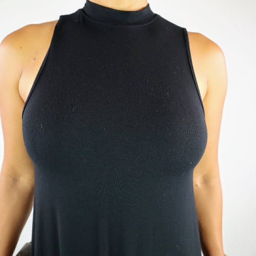 Topshop Black Stretchy Black Shift Dress - Picture 3 of 10